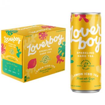 Loverboy Sparkling Hard Tea Lemon Iced Tea (6 pack 12oz cans) (6 pack 12oz cans)