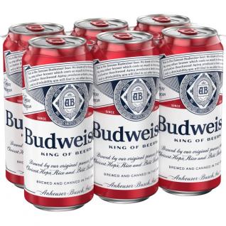 Anheuser-Busch - Budweiser (6 pack 16oz cans) (6 pack 16oz cans)